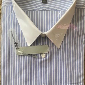Neiman Marcus Men’s Blue Stripe Dress Shirt